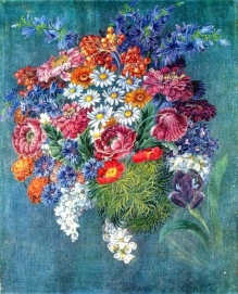 Букет квітів (1960), Катерина БІлокур | Flower art, Flower illustration,  Floral art